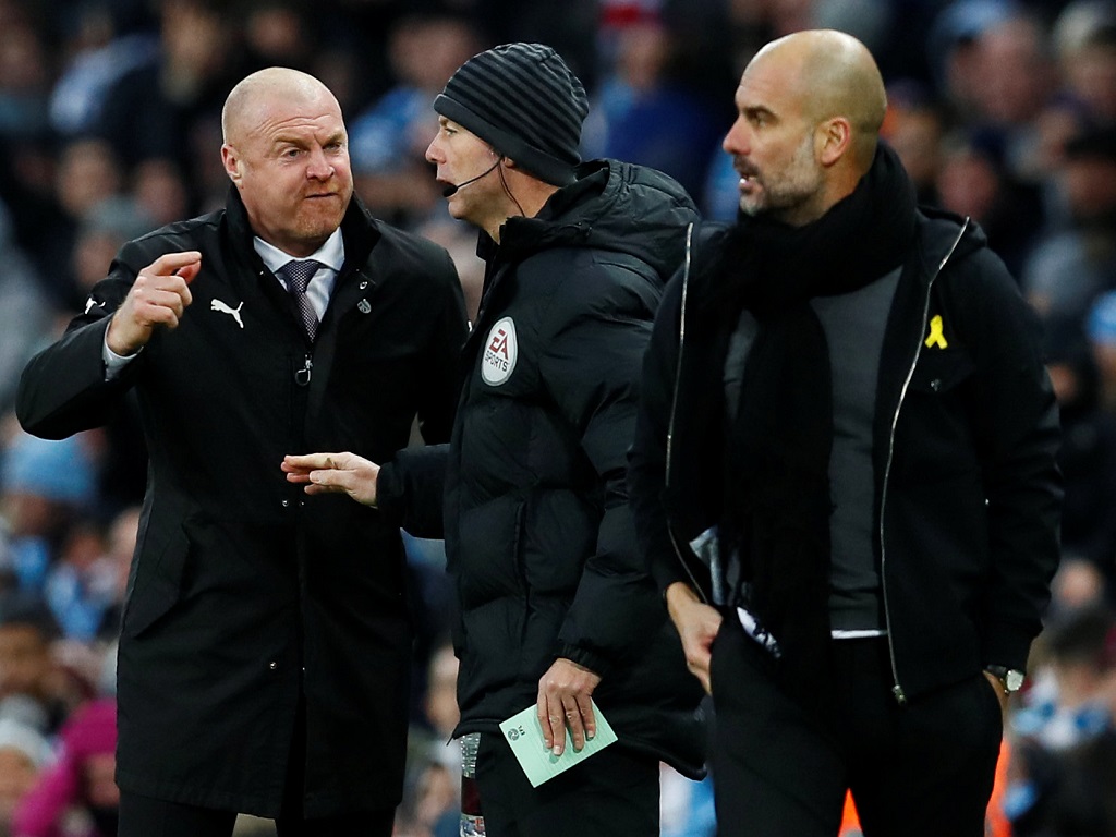 Sean Dyche et Pep Guardiola
