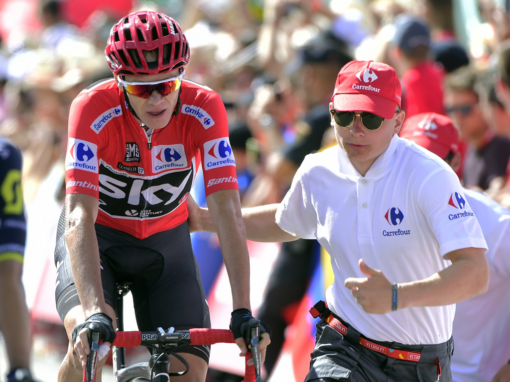 Chris Froome après la 15e étape de la Vuelta