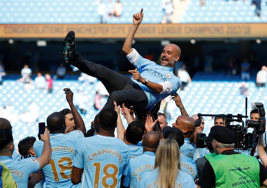 Pep Guardiola portéen triomphe par les Cityzens après leur titre