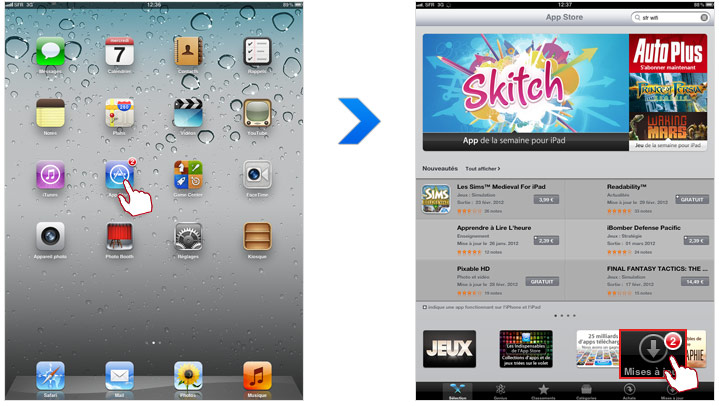 comment forcer mise à jour ipad 2