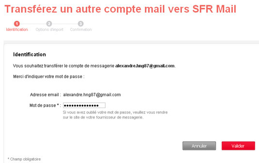 comment transférer un mail sfr vers une autre adresse