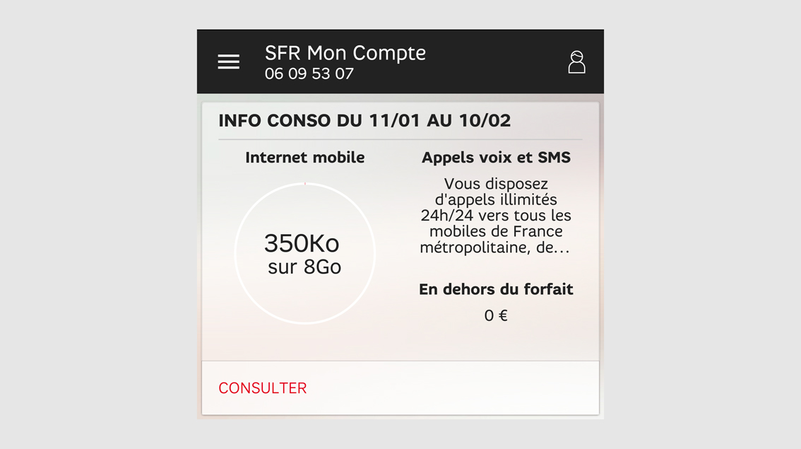 comment suivre sa consommation portable sfr