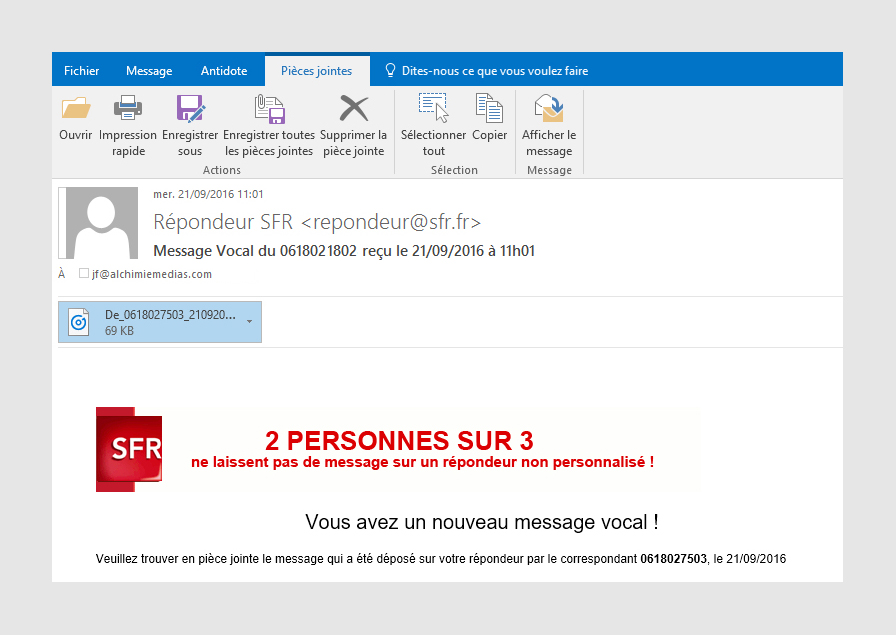 ecouter message portable sfr