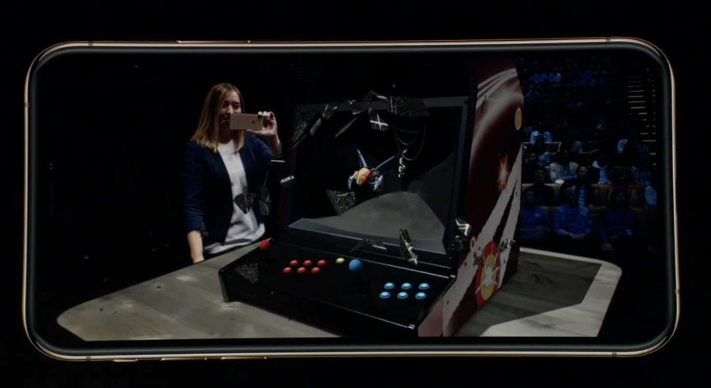 Apple a fait une démonstration des jeux en réalité augmentée accessibles sur l'iPhone Xs.