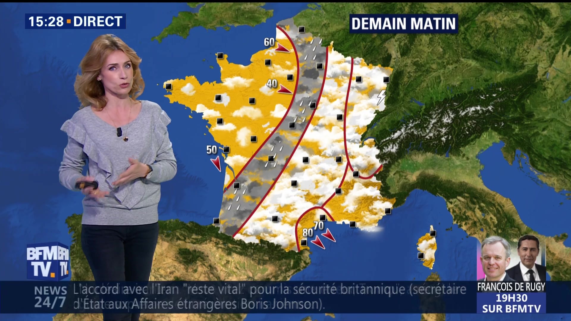 De la pluie à l'ouest et des éclaircies à l'est samedi — Météo