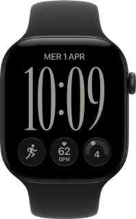 Apple Watch Series 12, boîtier en aluminium, noir, cadran Responsive Art, Bracelet Sport, noir