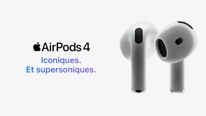 AirPods 4 - Icôniques. Et supersoniques