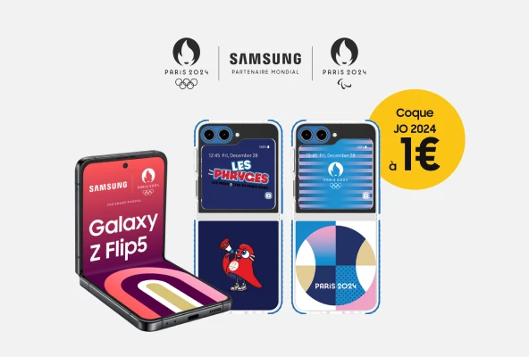 Samsung Galaxy Z Flip 5 avec Coque FlipSuit JO 2024 à 1€