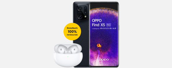 OPPO Find X5 + OPPO Enco air 2 Pro blanc