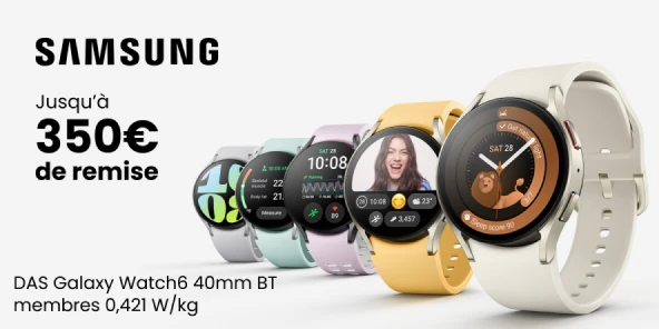 Jusqu'à 350€ de remise pour votre ancienne montre connectée Samsung
