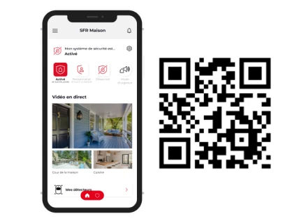 QR Code pour télécharger l'application SFR Maison