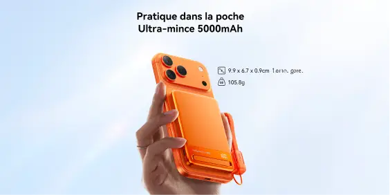 Pratique dans la poche, ultra-mince 5000 mAh