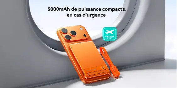 5000 mAh de puissance comptacts en cas d'urgence
