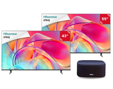 Offre box SFR Premium avec téléviseur TV Hisense E7KQ 43 et 55 pouces à 1€