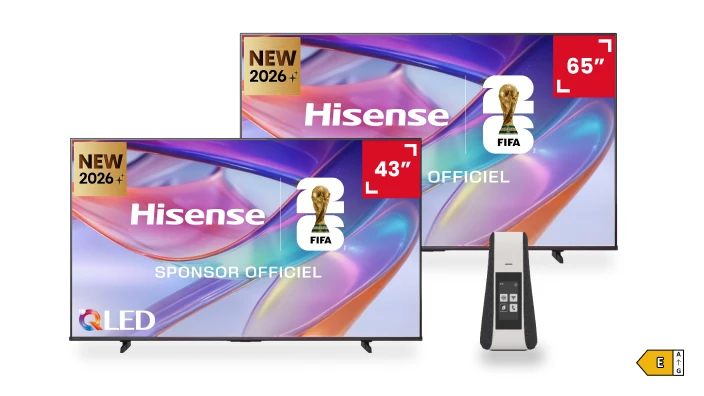 Télévision Hisense E7S - Classe énergétique E sur une échelle de A à G