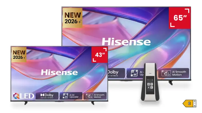 Offre Box + TV Hisense avec box - Classe énergétique E sur une échelle de A à G
