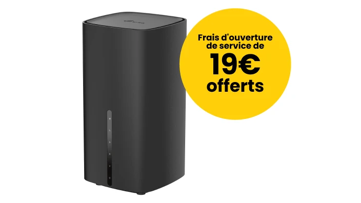 Box 5G avec frais d'ouverture de service de 19€ offerts 