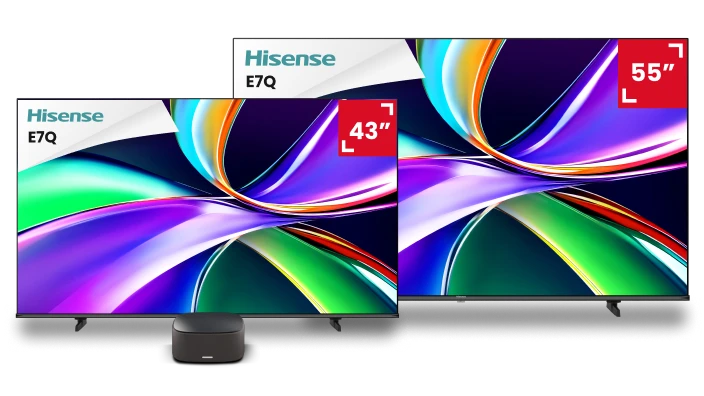 TV Hisense E7Q 43 pouces et 55 pouces