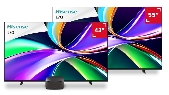 TV Hisense E7Q 43 pouces et 55 pouces