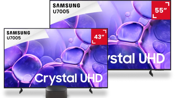 Télévision Samsung U7005, 43 pouces et 55 pouces