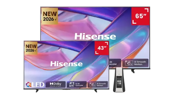 Box + TV HISENSE QLED E7S 43" et 65" - Dolby Vusion Atoms - AI 4k Upscaler - AI Smooth Motion