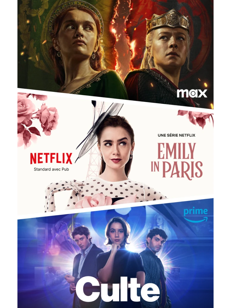 max (Les anneaux de pouvoir) / Netflix (Emily in Paris) / Amazon Prime (Culte)