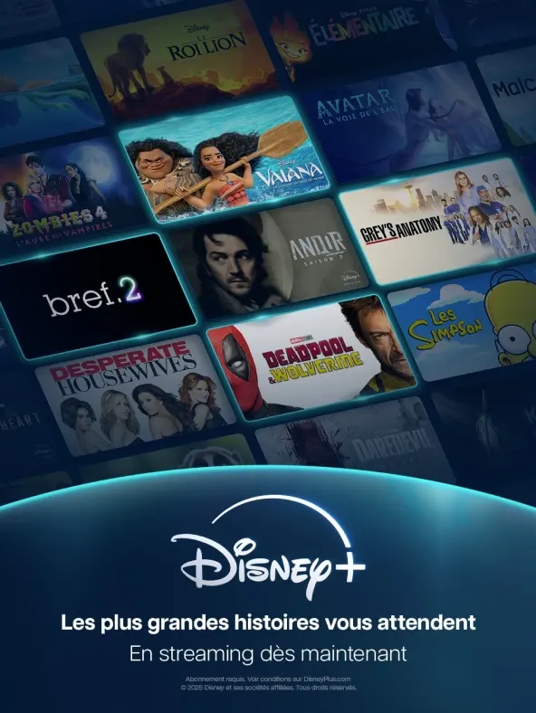 Retrouvez un grand nombre de series et de films sur Disney+, comme Vaiana, bref.2, Le Roi Lion...
