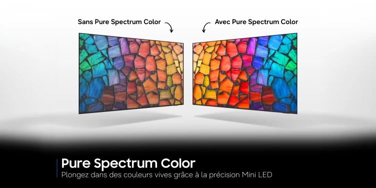 Plongez dans des couleurs vives grâce à la précision Mini LED