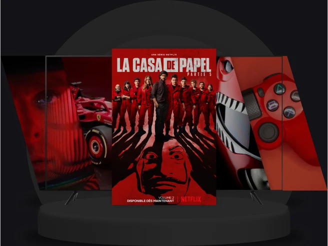 Enregistrez en direct ou en programmé des séries comme La casa del papel.