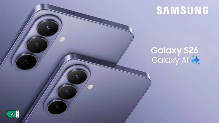 Smartphone Samsung avec Galaxy AI de classe énergétique A.