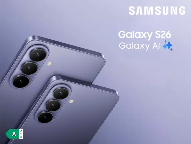 Smartphone Samsung avec Galaxy AI de classe énergétique A.