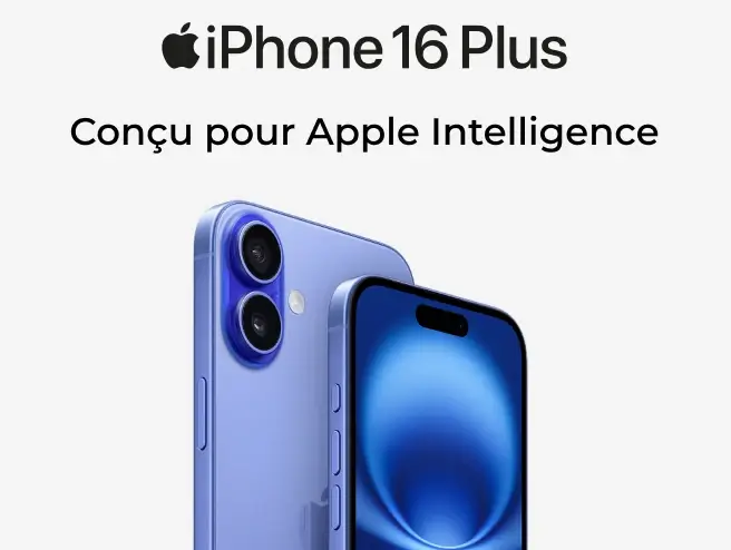 iPhone 16 Plus conçu pour Apple Intelligence.