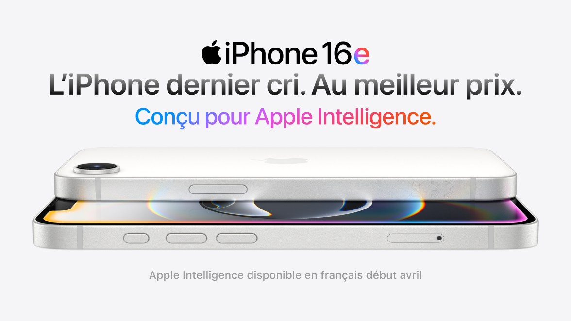 L'iPhone dernier cri. Au meilleur prix. Conçu pour Apple Intelligence.