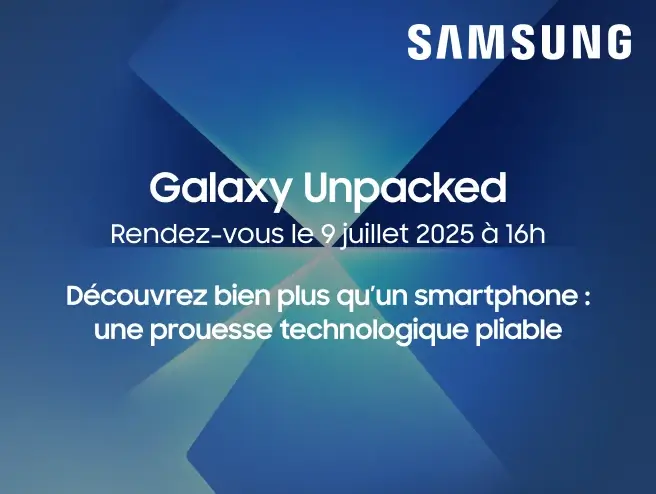 Rendez-vous le 9 juillet 2025 à 16h pour découvrir bien plus qu’un smartphone : une prouesse technologique pliable