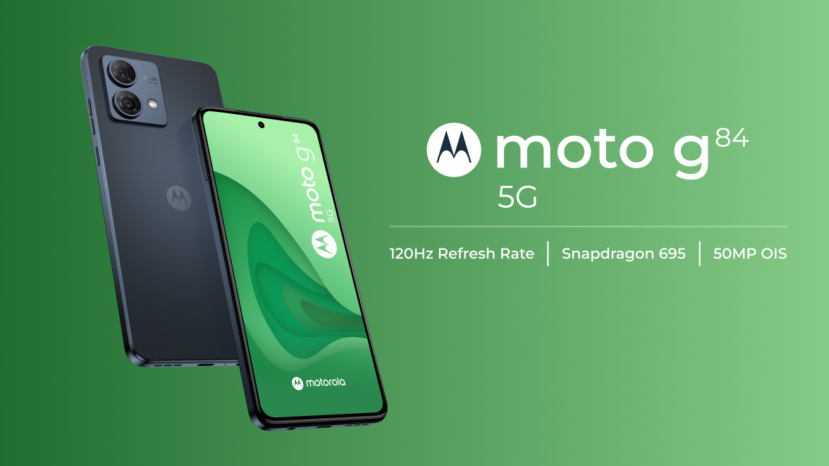 Le moto g84 5G avec un écran 120Hz, un processeur Snapdragon 778G et une caméra 50 MP OIS