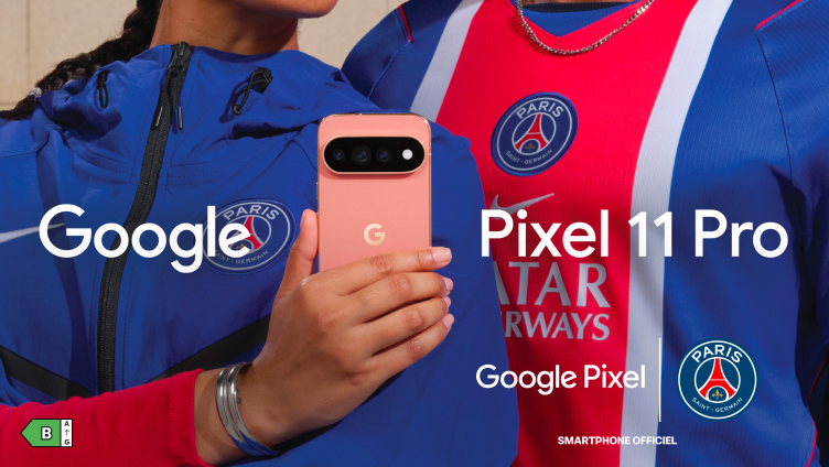 Google Pixel en partenariat avec le Paris Saint-Germain. Classe énergétique B