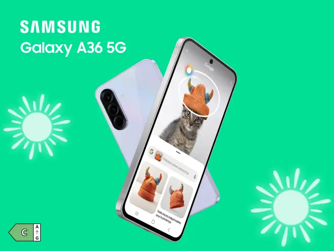 Samsung. Galaxy A36 5G. Classe énergétique C