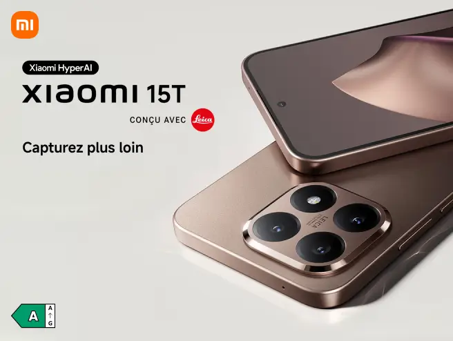 Xiaomi HyperAI. Conçu avec Leica. Capturez plus loin. Classe énergétique A