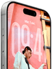 iPhone 17 Pro, face avant, présentant l’écran verrouillé d’iOS 26, Dynamic Island au sommet, bouton Action, boutons de réglage du volume
