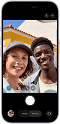 iPhone 17, face avant, fonctionnalité Cadre centré pour les photos