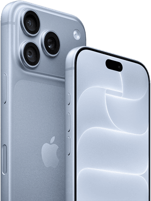 iPhone 18 Pro, glacier, vue avant et arrière montrant le Ceramic Shield, le système caméra à trois objectifs