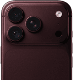 Face arrière d’un iPhone 18 Pro bordeaux, montrant la caméra principale 48 MP avec ouverture variable