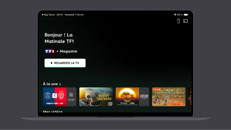 RED TV sur navigateur web