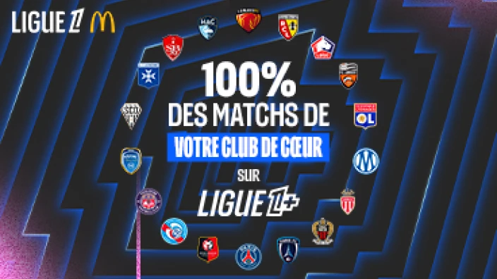 100% des matchs de votre club de coeur sur Ligue 1+