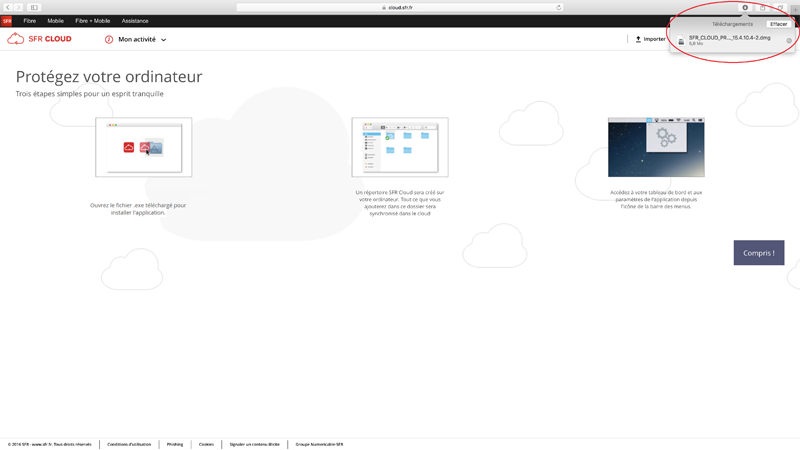 Souscrire SFR Cloud