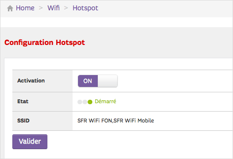 comment gérer le wifi de ma box sfr