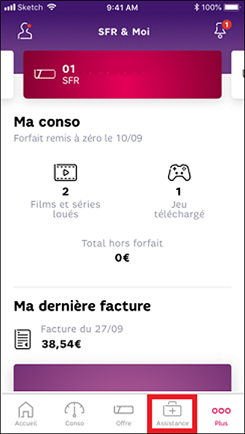 Se connecter à l'appli SFR & Moi et l'utiliser