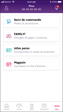 Je me connecte à mon application SFR & Moi