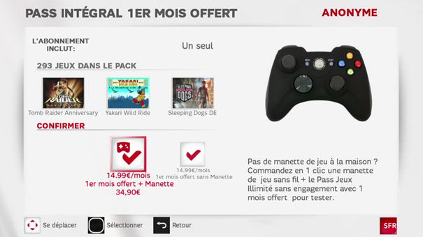 Clients SFR Box : utiliser le service Jeux Vidéo à la Demande