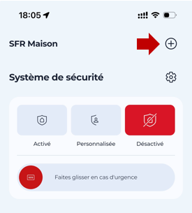 visuel présentant la position du bouton Plus sur l